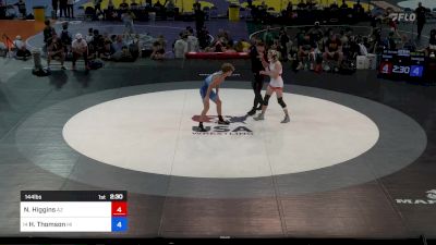 144 lbs Rnd Of 32 - Nathanial Higgins, AZ vs Hunter Thomson, MI