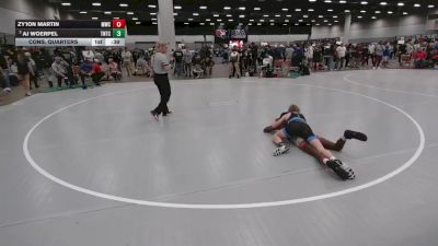 106 lbs Cons. Quarters - Zy'ion Martin, Maize Wrestling Club vs AJ Woerpel, Team Nazar Training Center
