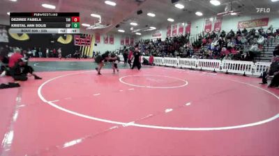 235 lbs Cons. Round 3 - Kristal Ann Solis, Long Beach Poly vs Deziree Fabela, Tahquitz