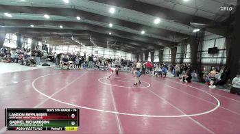 74 lbs Champ. Round 2 - Gabriel Richardson, Champions Wrestling Club vs Landon Ripplinger, Northside Wrestling Club