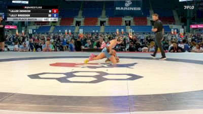95 lbs 3rd Place Match - Lillee Denson, MI vs Lilly Breeden, MO