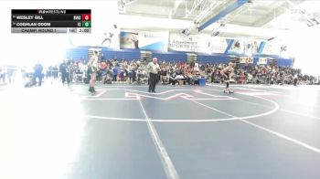 138 lbs Champ. Round 1 - Wesley Gill, Blue Valley vs Coghlan Odom, Free State