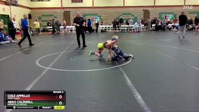 52 lbs Round 3 - Neko Caldwell, Pennsville Eagles vs Cole Appello, FROST GANG
