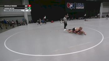 155 lbs Cons. Sub-quarters - Kavan Beyer, BTWC vs Nickolai Wieser, Red Raiders Wrestling Team
