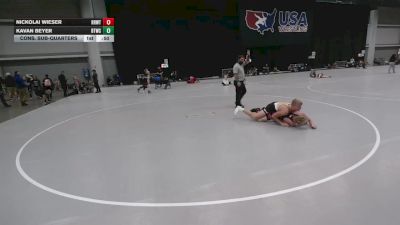 155 lbs Cons. Sub-quarters - Kavan Beyer, BTWC vs Nickolai Wieser, Red Raiders Wrestling Team