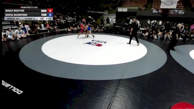 130 lbs Maile Nguyen, MDWA - Mount Diablo Wrestling Association vs Sofia Sciortino, CMWA - Coastal Mountain Wrestling Association