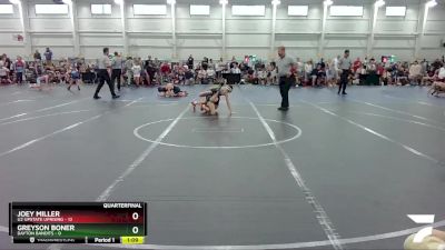 80 lbs Quarterfinals (8 Team) - Joey Miller, U2 Upstate Uprising vs Greyson Boner, Dayton Bandits