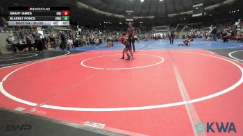 36 lbs Consolation - Grady James, Cowboy Wrestling Club vs Blakely Ponce, Hilldale Youth Wrestling Club