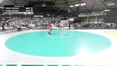 Boys 2A 120 lbs Champ. Round 1 - Kaden Harding, Orting vs Brady Holliday, Marysville Pilchuck