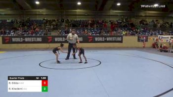 49 lbs Quarterfinal - Brayden Gibbs, North Mabee Stampede Takedown vs Reza Khademi, Aka