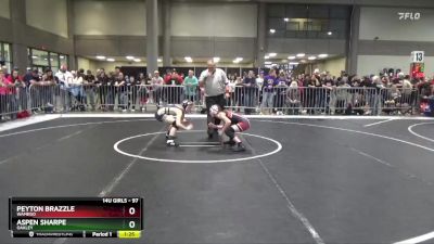 97 lbs Quarterfinal - Peyton Brazzle, Wamego vs Aspen Sharpe, Oakley