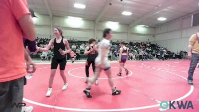 110 lbs 3rd Place - Bentley Sanders, Vian Wrestling Club vs Krew Schuetz, Roland Youth League Wrestling