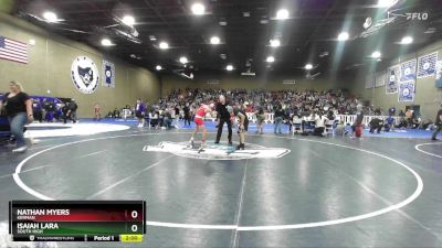 106 lbs Champ. Round 2 - Nathan Myers, Kerman vs Isaiah Lara, South High