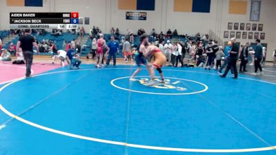 157 lbs Cons. Quarters - Aiden Baker, Nyssa Bulldog Mat Club vs Jackson Beck, Fighting Squirrels Wrestling Club