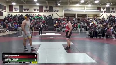 215 lbs 17th Place Match - Aaron Warner, Fort Madison vs Joseph Zimmer, Tinley Park (Andrew)