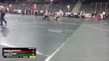 132 lbs Quarterfinal - Nevaeh Grunhuvd, Team Montana vs Bailey Chafin, Team Oregon