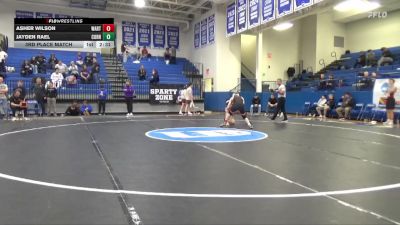 141 lbs 3rd Place Match - Asher Wilson, Wartburg vs Jayden Rael, Cornell College