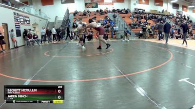 285 lbs Cons. Round 2 - Beckett Mcmullin, New Albany vs Jaden Minch, Clyde