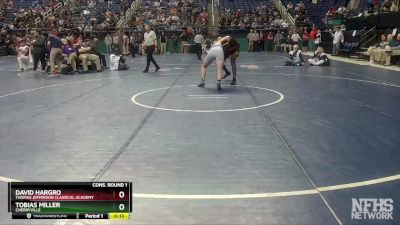 1A 195 lbs Cons. Round 1 - Tobias Miller, Cherryville vs David Hargro, Thomas Jefferson Classical Academy