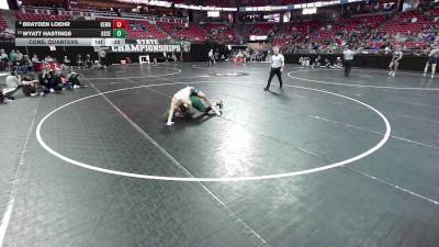 150 lbs Cons. Quarters - Wyatt Hastings, Osceola vs Brayden Loehr, Kewaskum