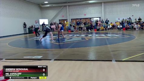 157 lbs Cons. Round 5 - Nic Zamaloff, Washington & Lee vs Andrew McDougal, Roanoke College