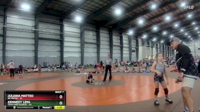 58 lbs Semis & 1st Wrestleback (8 Team) - Kennedy Lima, Team Ohio Scarlet vs Juliana Matteo, NE United