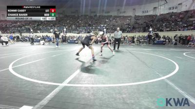 86 lbs Round Of 16 - Konnr Casey, Little Axe Takedown Club vs Chance Baker, Morris Wrestling Association