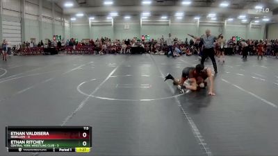 113 lbs Round 3 (8 Team) - Ethan Valdisera, Rebellion vs Ethan Ritchey, Central York Wrestling Club