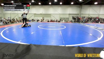 65 lbs Rr Rnd 4 - Colson Beckley, MOJO 9U vs Rocco Ritchie, Shelton Wrestling Academy 9U