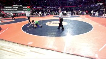 2A 113 lbs Cons. Round 1 - Elijah Sawyers, Chicago (Agricultural Science) vs Eduardo Vences, Burlington (Central)