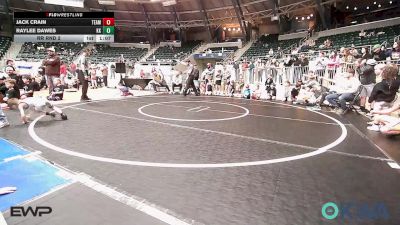 61 lbs Rr Rnd 2 - Jack Crain, Team Tulsa RED vs Raylee Dawes, Keystone Kids Wrestling Club