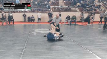 75_B lbs Round Of 32 - Sawyer Green, Dallas vs Brody Myers, Portage