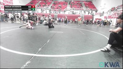 55 lbs Semifinal - Preslie Dickerson, Blue Devil Wrestling vs Giovanni Gonzales, Standfast