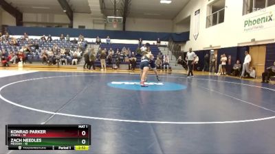 165 lbs Finals (2 Team) - Konrad Parker, Ithaca vs Zach Needles, Messiah