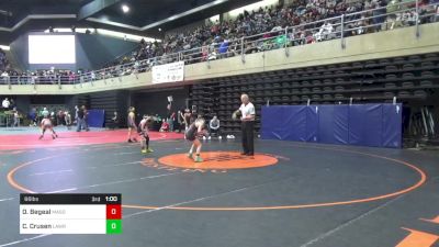 66 lbs Round Of 16 - Owen Begeal, Masonville vs Caiden Crusen, Lawrenceville