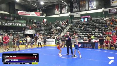 56 lbs Quarterfinal - Luke Brown, MO vs Brody Owens, KS