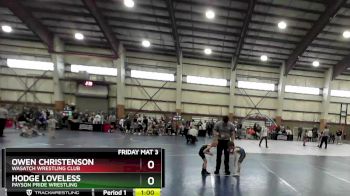 46 lbs Semifinal - Owen Christenson, Wasatch Wrestling Club vs Hodge Loveless, Payson Pride Wrestling