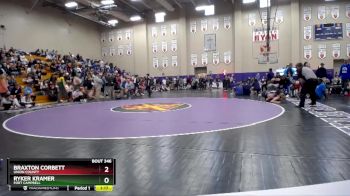 106 lbs Champ. Round 3 - Ryker Kramer, Fort Campbell vs Braxton Corbett, Union County