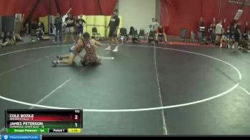 132 lbs Placement Matches (8 Team) - Cole Bozile, Onconto Falls vs James Peterson, Cambridge-Isanti Blue