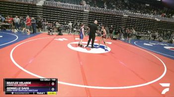 140 lbs 2nd Place Match - Braylee Velarde, Lander USA Wrestling vs Gerrielle Davis, Green River Grapplers Wrestling