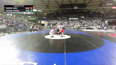Boys 2A 144 lbs Champ. Round 2 - Laithan Lawson, Orting vs Gunner Janes, Marysville Pilchuck