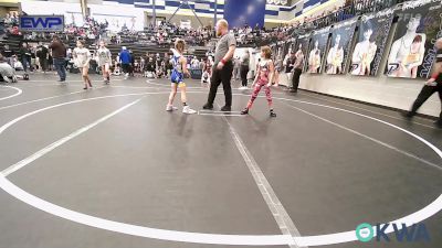 51 lbs Rr Rnd 2 - Blakelee Vinson, Weatherford Youth Wrestling vs Abigail Hall, Newkirk Takedown Club