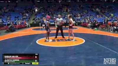 105 lbs Quarterfinal - Harlee Hiller, Wilmette (Loyola Academy) vs Alexcia Hardin, Belleville (East)