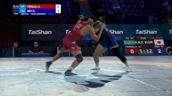 97 kg 1/8 Final - Alisher Yergali, Kazakhstan vs Minwon Seo, South Korea