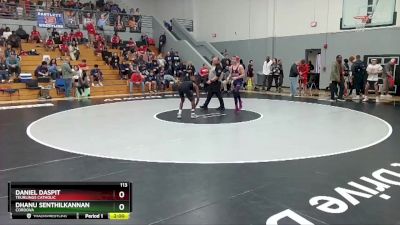 113 lbs Champ. Round 1 - Daniel Daspit, Teurlings Catholic vs Dhanu Senthilkannan, Cordova