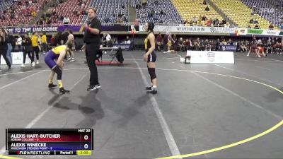 110 lbs Round 2 (3 Team) - Alexis Hart-Butcher, Adrian College vs Alexis Winecke, Wisconsin Stevens Point