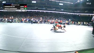 D4-106 lbs Quarterfinal - Bryce Cartwright, Coloma vs Hudson Miller, Clinton