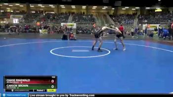 132 lbs Round 4 (6 Team) - Chase Ringwald, 4A Philomath vs Carson Brown, 4A Sisters