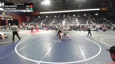 100 lbs 3rd Place - Beau Peterson, Casper WC vs Caysen Clark, Worland WC