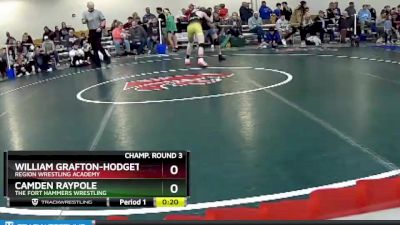 102 lbs Champ. Round 3 - William Grafton-Hodgetts, Region Wrestling Academy vs Camden Raypole, The Fort Hammers Wrestling